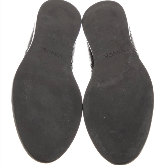 Vince Snakeskin Round-Toe Leather Loafer Flats 9 - Picture 4 of 5